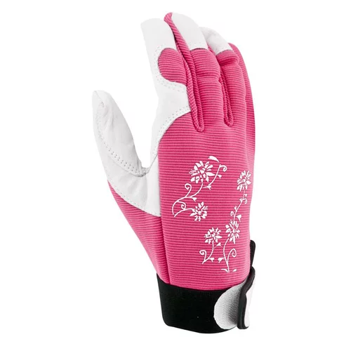 Gants Jardy cuir et élasthanne coloris Rose Taille 8