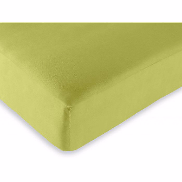 Drap housse 57 fils/cm² toutes dimensions | 90x190 – Anis