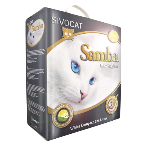 Litière minérale agglomérante pour chat Samba - 6 L