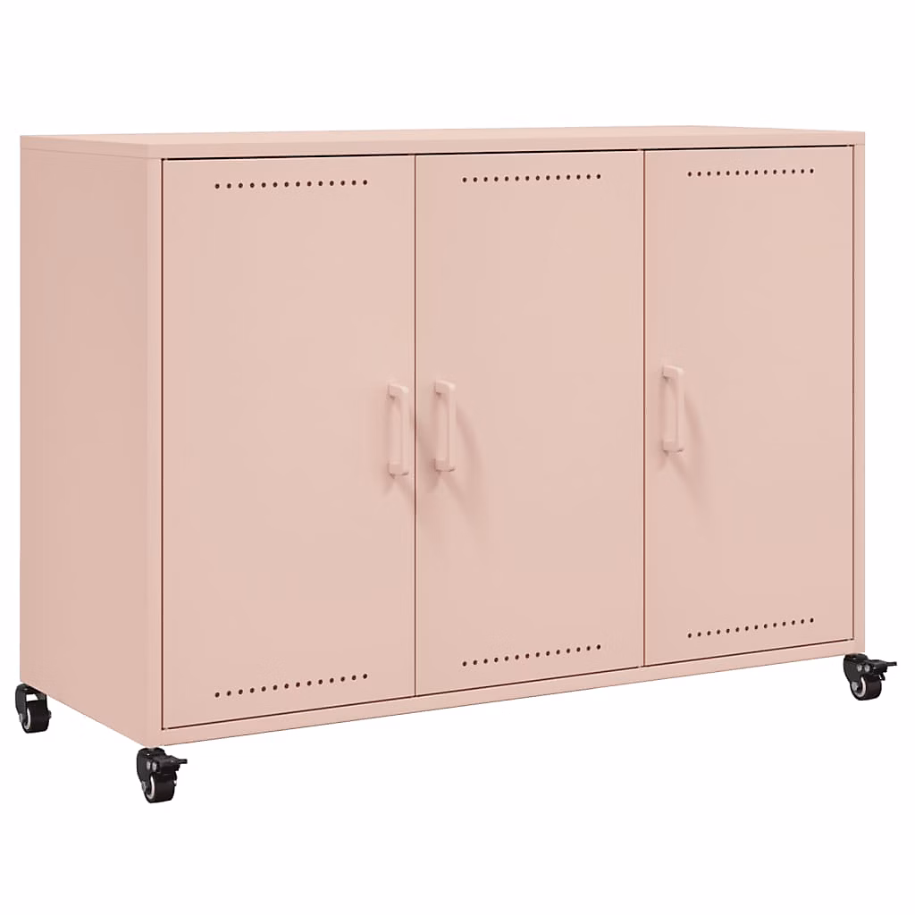 Buffet rose 100 – 5 × 39 × 72 cm acier vidaXL