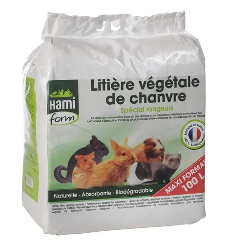Litière végétale de chanvre spécial rongeurs Hamiform - 100 L