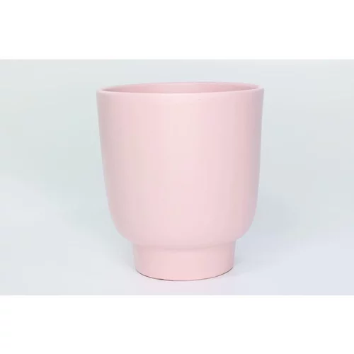 Cache-pot en céramique rose mat Haut Calm - Ø 13/12 x H 15 cm