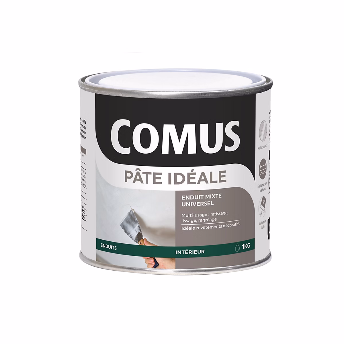 ENDUIT PATE IDEALE 1KG enduit mixte multi-usage – tout suppport, COMUS