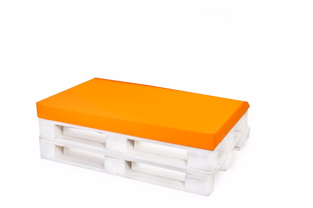 Coussin de palette 120 × 60 × 10cm assise – coussin de palette Orange | coussin de mobilier de jardin | coussin de jardin