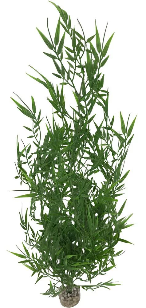 Suspension bambou verte en plastique 10 x 67 cm