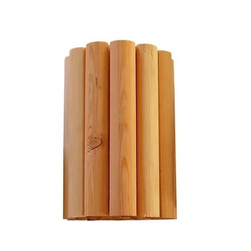 Bordure rouleau, 1/2 rondins en pin séché Robin S.A.R.L. - 150 x 30 cm