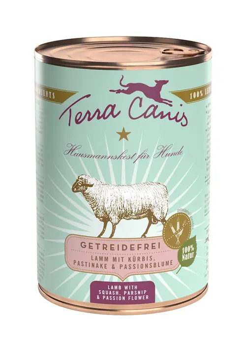 Aliment complet pour chien sans céréales Terra Canis agneau – 400 g