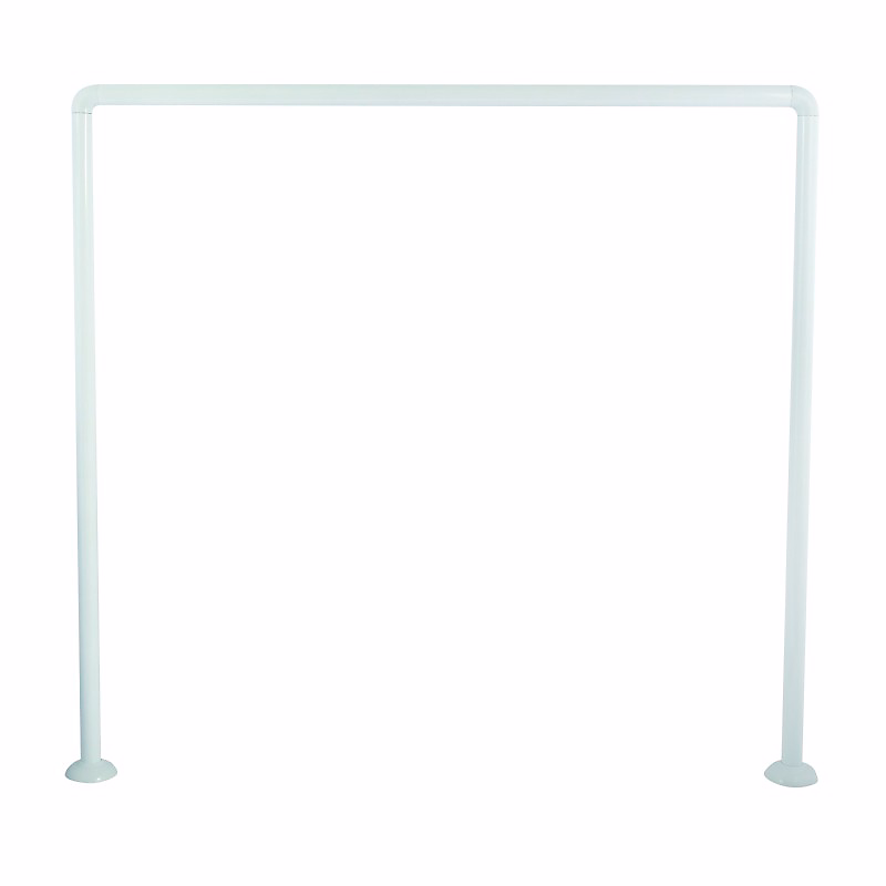 Barre tringle pour rideau de douche d'angle modulable à fixer en Alu 80 × 80 × 80cm Blanc MSV