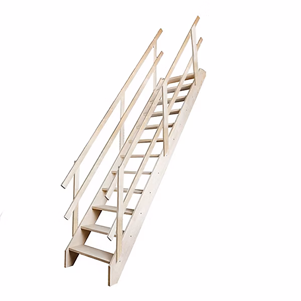 Escalier de meunier avec double main courante – Hauteur à franchir 3.15m max, MSS, MCGD