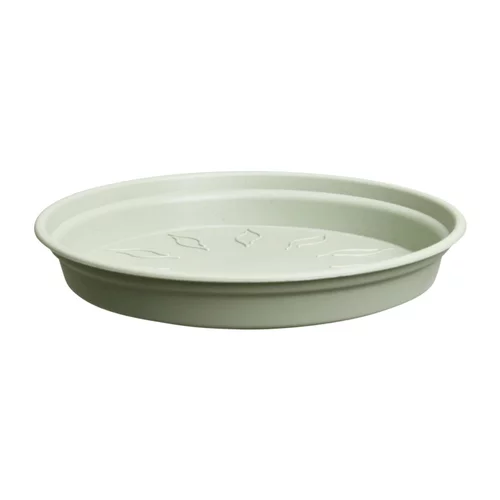 Soucoupe ronde en plastique vert pierre Elho green Basics - Ø 21 cm
