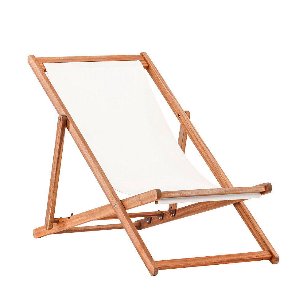 Salon et mobilier de jardin – Chilienne bois tissu transat pliable chaise longue jardin extérieur terrasse balcon Peachy