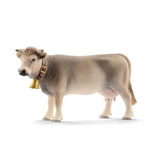 Figurine Vache Braunvieh Série Animaux de la ferme 13x3,8x7,8 cm