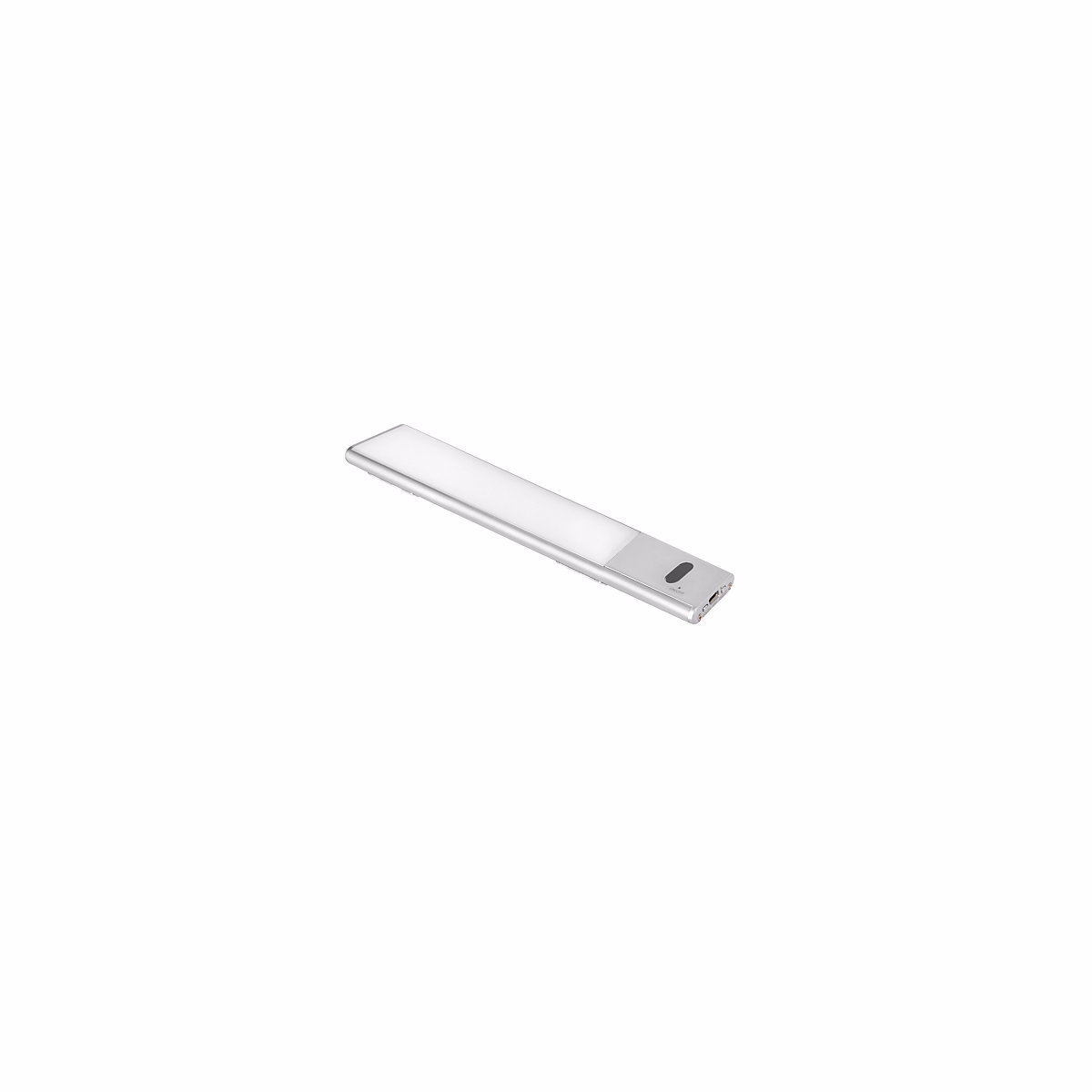 Emuca Luminaire LED Kaus rechargeable par usb avec switch | L 240 mm – Anodisé mat – Plastique et Aluminium
