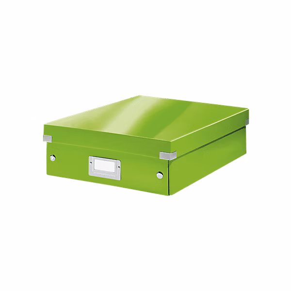 Boîte carton compartimentée multi usages avec couvercle – Vert