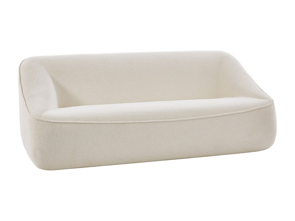 Canapé 3 places en tissu texturé beige KIREBA – Réf. BDRTQQBZO9840048899