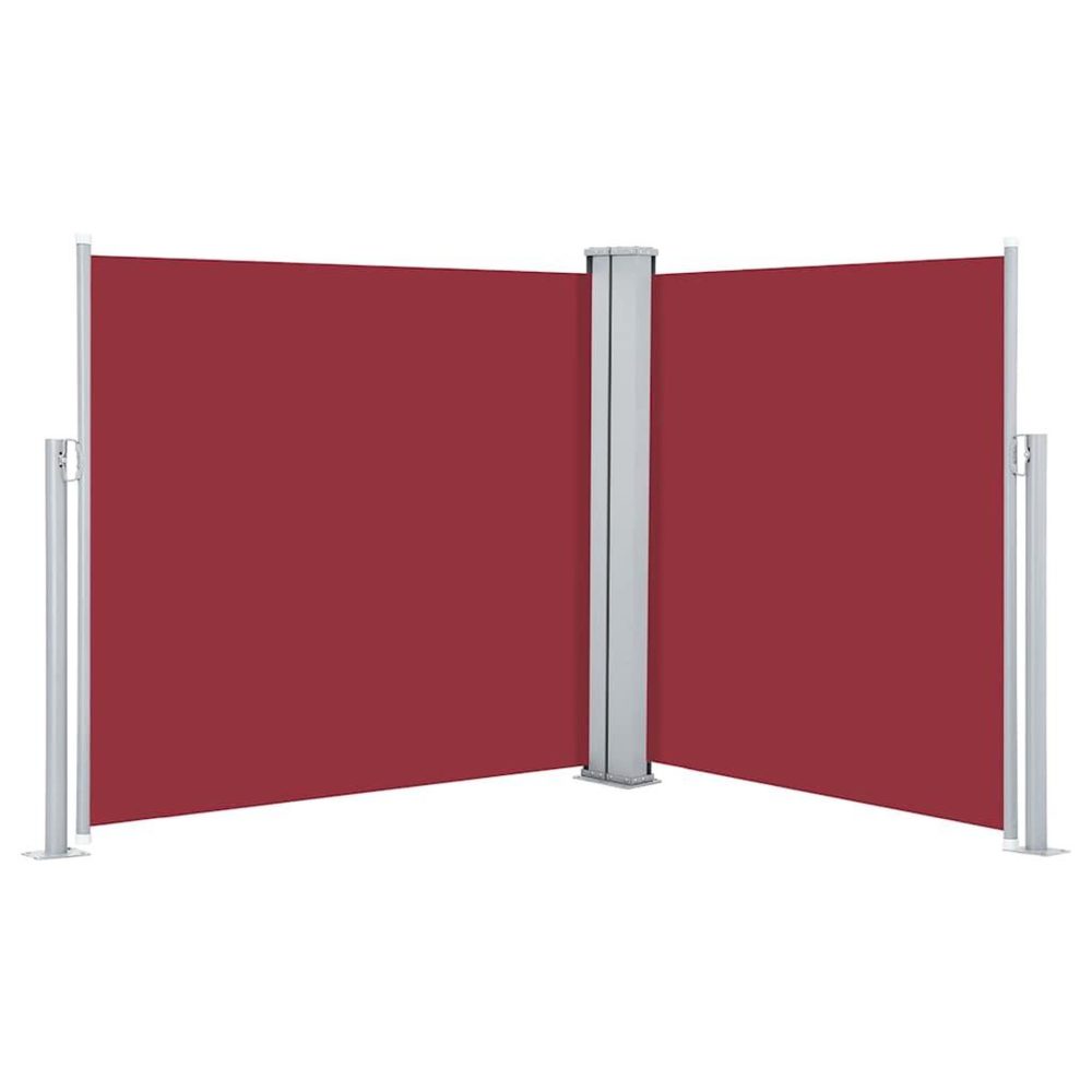 VIDAXL Auvent lateral retractable rouge 100 x 600 cm