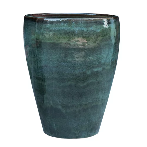 Jarre en grès émaillé vert Amande Decolines Littoral - Ø 32 x H 36 cm