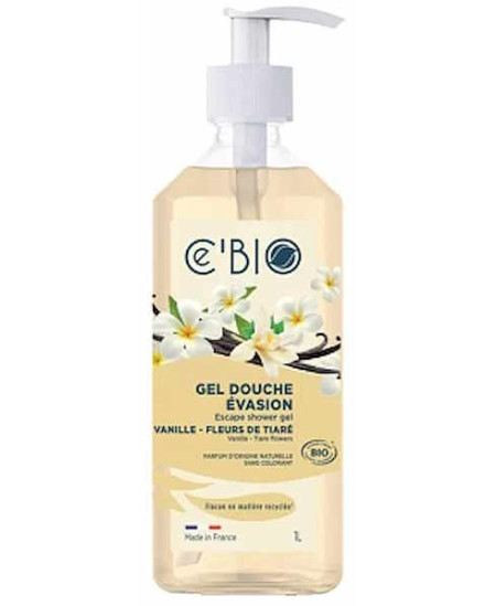 Cé'Bio Gel douche Evasion Vanille Fleurs de Tiaré 1 Litre