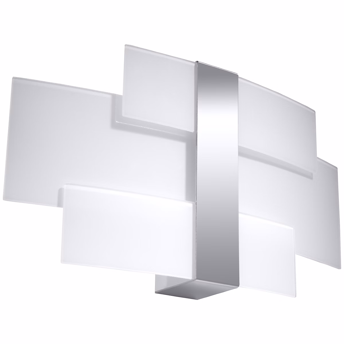 Applique en acier/verre 2 lampes 42 × 7 × 23cm Sollux