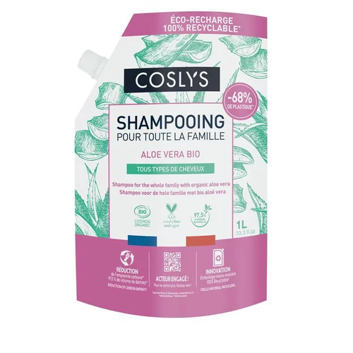 Doypack shampooing aloe vera bio Coslys - 1 L