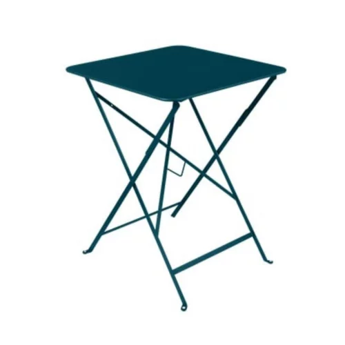 Table pliante Bistro coloris bleu acapulco en acier Fermob - 57 x 57 x 74 cm