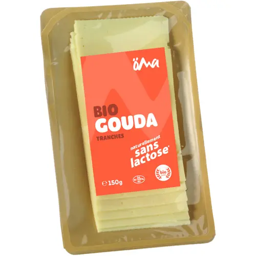 Gouda en tranches sans lactose bio Oma – 150 g