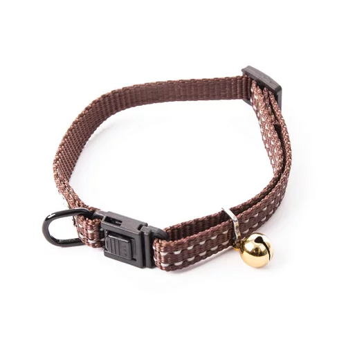 Collier en nylon pour chat Flash marron