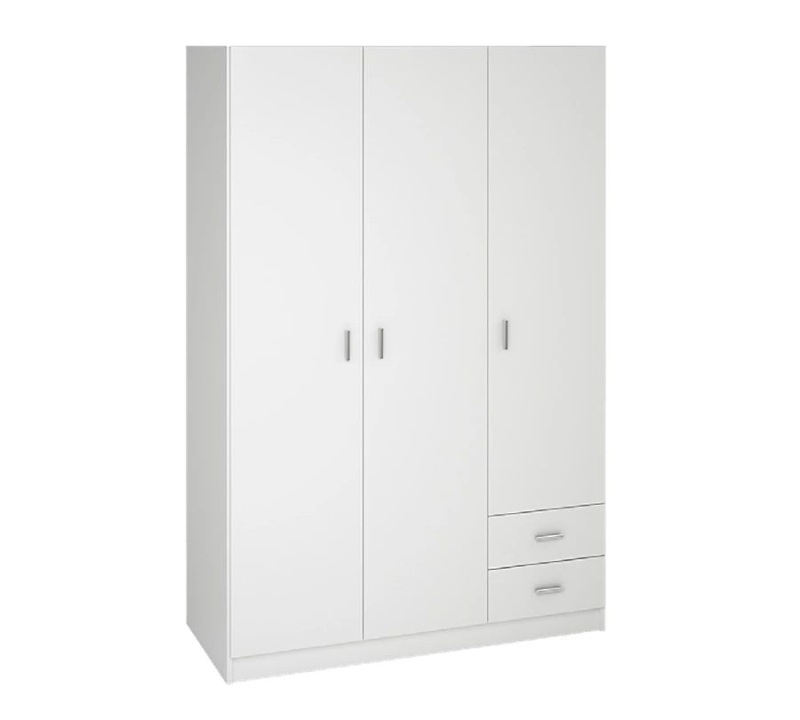 Armoire placard / meuble de rangement coloris blanc – Hauteur 180 x Longueur 120 x Profondeur 52 cm