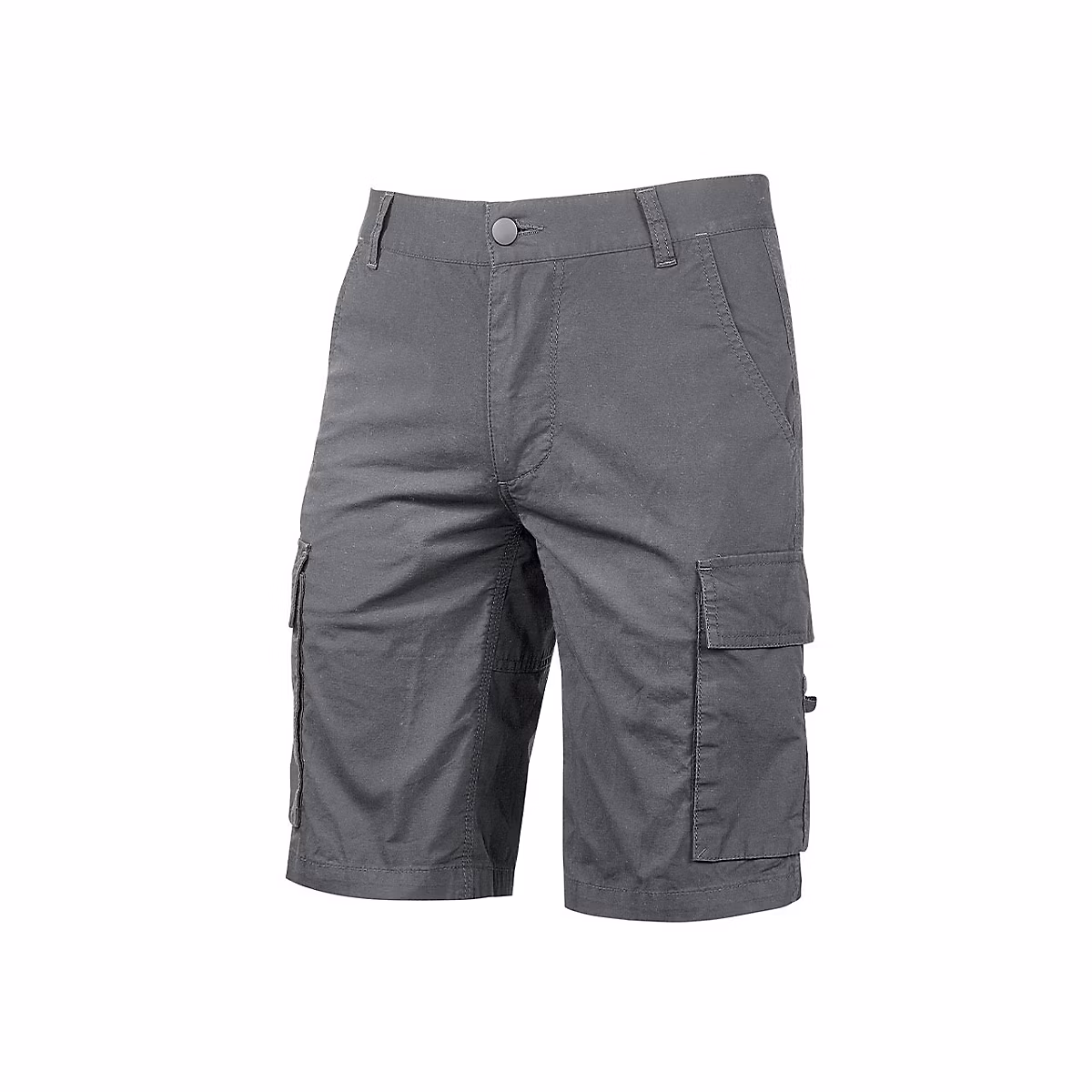 Bermuda de travail SUMMER Grey Iron EY132GI | slim – fit – coton – élasthanne – poches multifonction