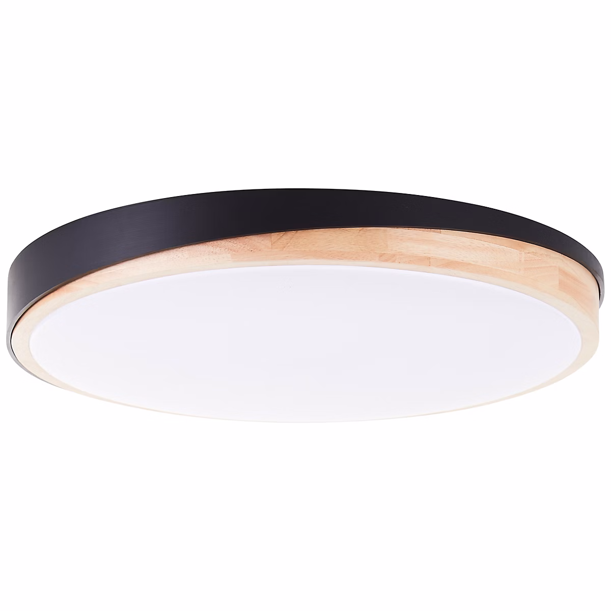BAARLO Plafonnier noir mat/bois LED intégrée 36W métal/bois/plastique ampoule incluse – Réf. NFBYQYHNX3455187551