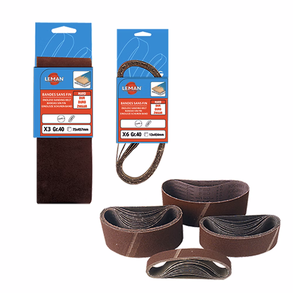 bande ponceuse portative 75x610 gr 40 | 75.610.040 – leman