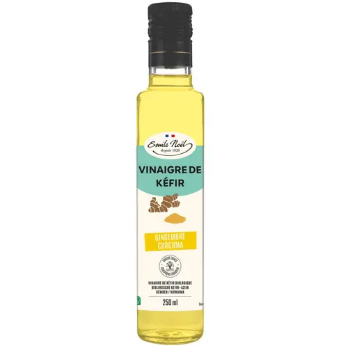 Vinaigre de kéfir gingembre curcuma bio Émile Noël - 250 ml