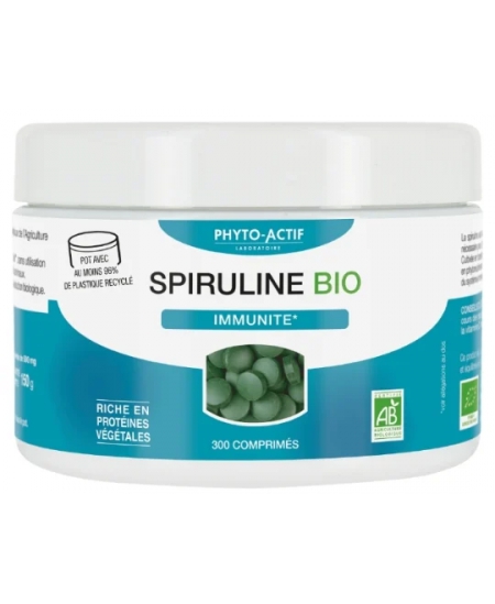 Phyto-Actif - Spiruline bio 100% naturelle - 300 comprimés