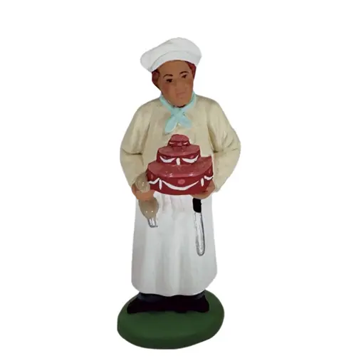 Personnage de crèche de Noël pâtissier Santons Escoffier - 7 cm