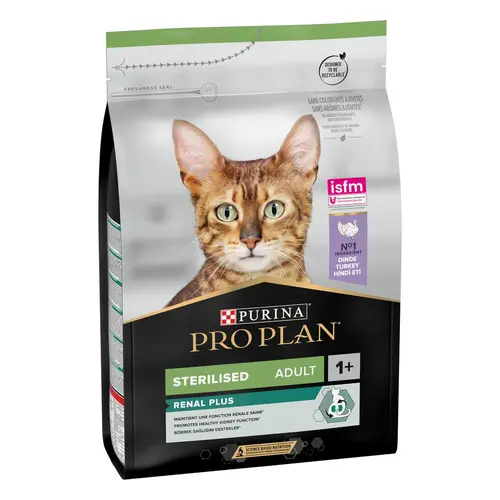 Croquette pour chat adulte stérilisé à la dinde et poulet Pro Plan - 3 kg