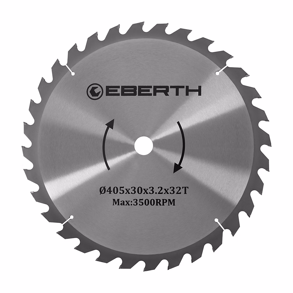 EBERTH Lame de Scie Circulaire en Acier avec Dents en Carbure Diamètre 405mm – Alésage 16mm, Épaisseur de la Lame 2,2mm, 32 dents