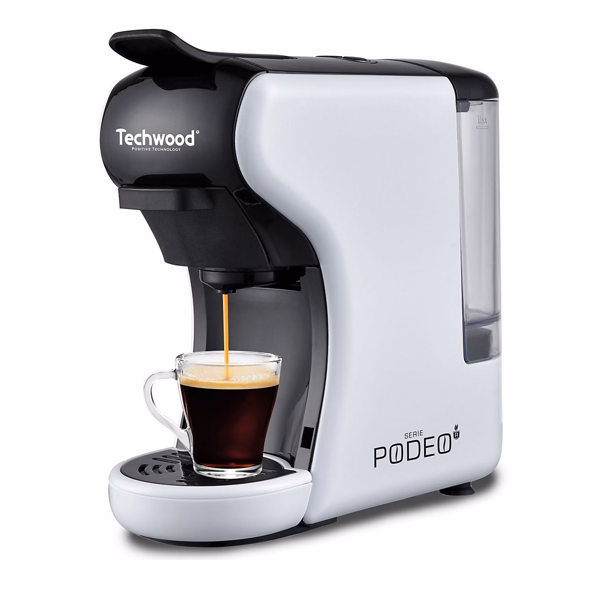 Cafetière Expresso MULTI-CAPSULES Techwood TCA-191N – Puissance : 1450W, Coloris Blanc