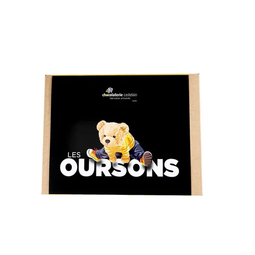 Oursons en guimauve enrobés de chocolat noir bio Chocolaterie Castelain - 150 g