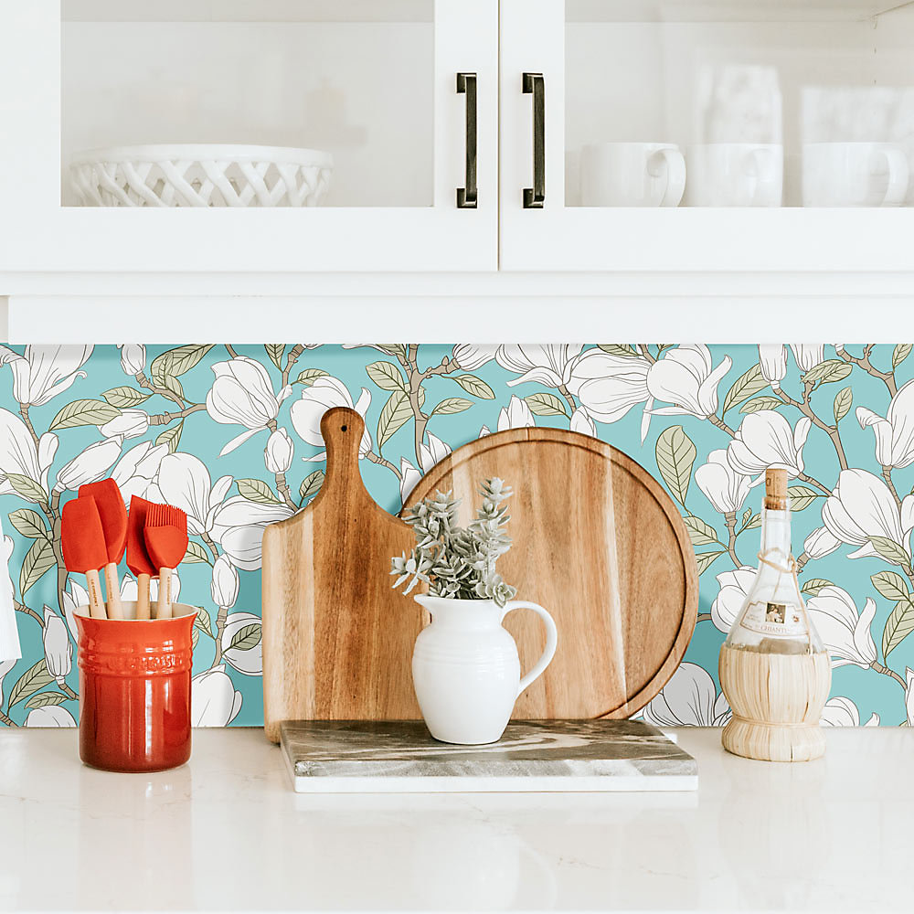Crédence Adhésive Motif Magnolia 100 × 40 cm