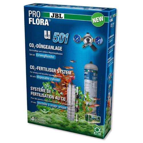 Kit CO2 pour aquarium ProFlora u501, facile d'usage - JBL - avec recharges disponibles