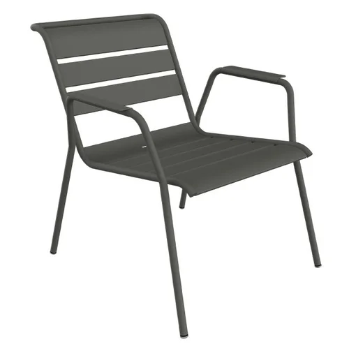 Fauteuil Lounge Monceau coloris vert en acier Fermob - 87 x 77 cm