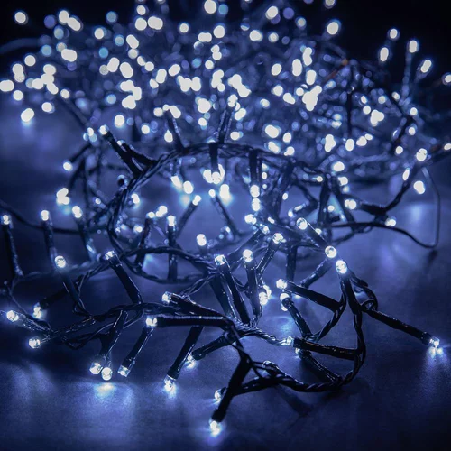 Guirlande lumineuse LED à lumière animée blanc froid sur secteur - 7,4 m