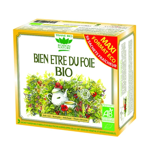 Tisane bien-être du foie bio en boite de 80 g