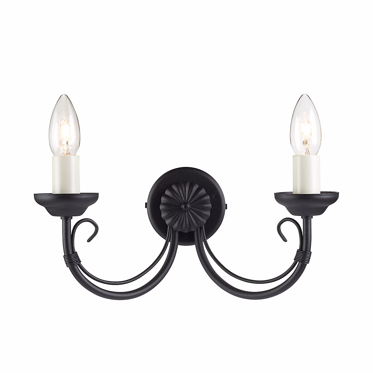 Elstead Chartwell – Applique murale d'intérieur à 2 ampoules, noir, E14