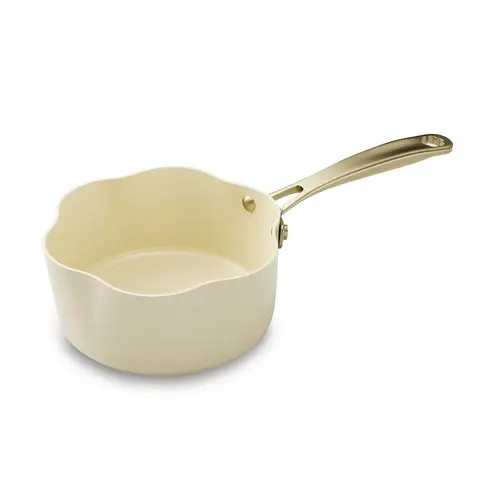 Casserole Menastyl Dahlia beige en aluminium recyclé - Ø 20 cm