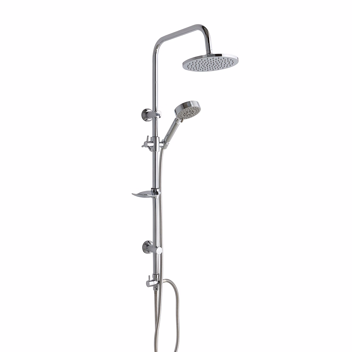 Colonne De Douche Avec Pommeau Rond Fixe Et Barre De Douche En Abs – Réf. QRRRCUCSL1332578015