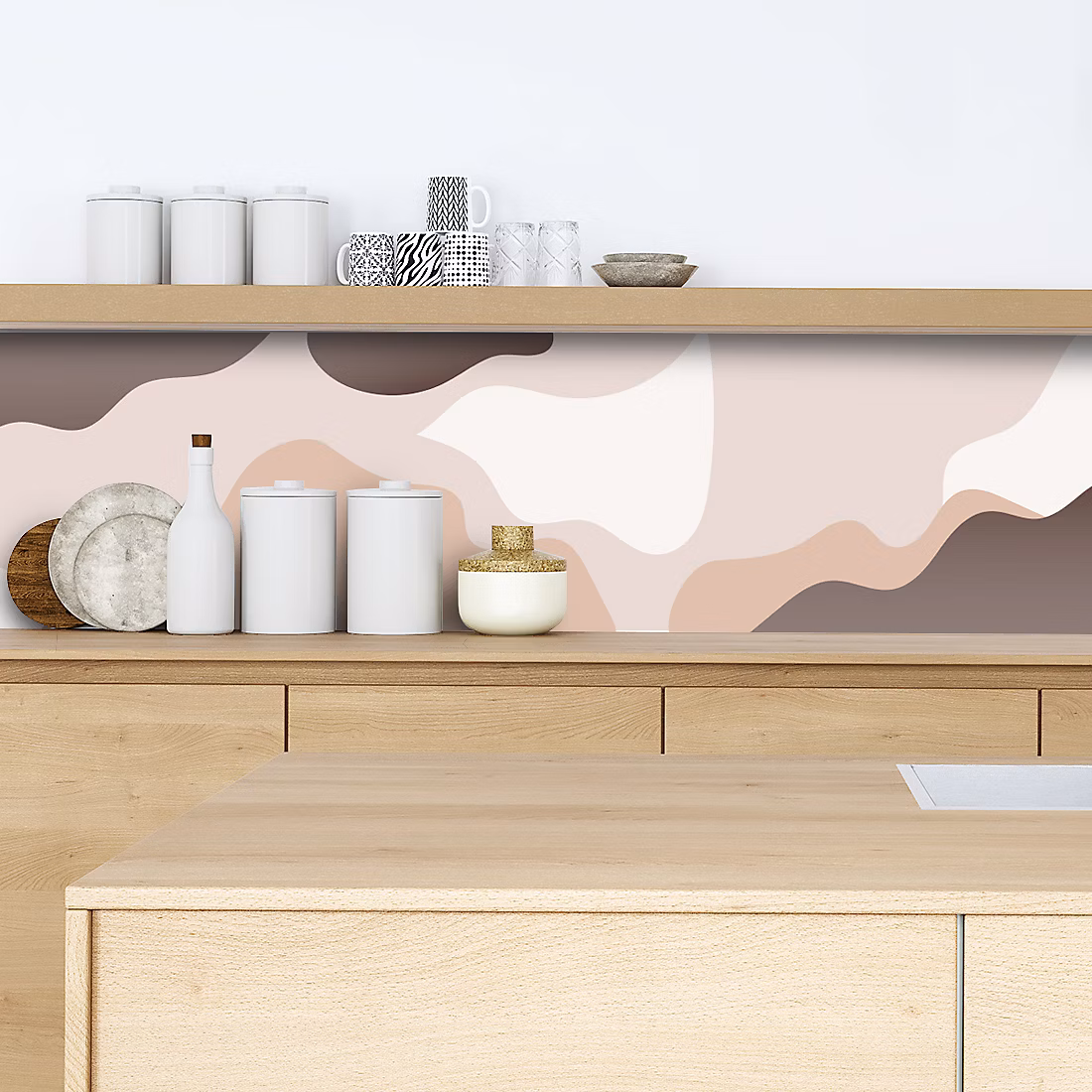 Crédence adhésive design abstrait 60 × 400 cm