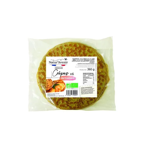 Lot de 6 crêpes de froment Natur'Avenir - 375 g
