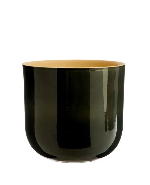 Cache-pot Sandstone en grès gris - Ø 22,8 x 20,5 cm