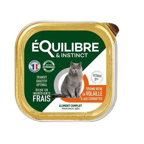 Pâtée pour chat senior à la volaille et aux courgettes Équilibre & Instinct - 85 g